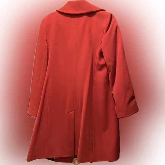 Cole Haan Red Pea Coat - Picture 2 of 10